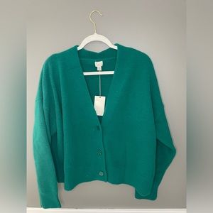 A New Day - Women’s Fuzzy Cardigan - Green - Size XL